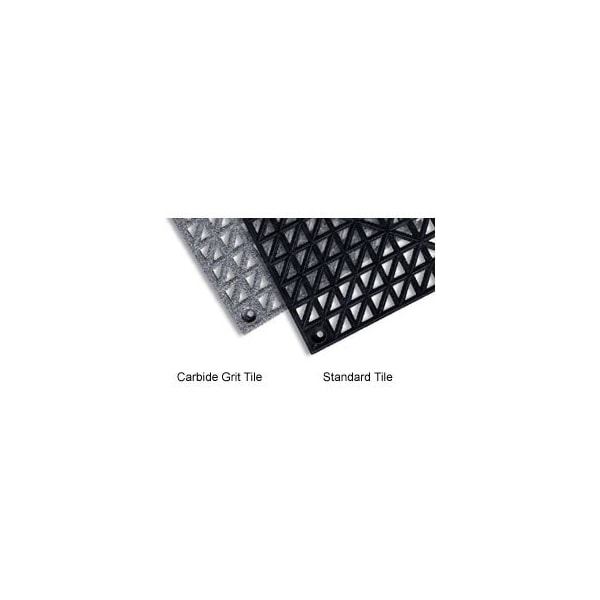 Durable Corp Durable Corporation Cushion Tile Modular Drainage Standard Tile 1' X 1' Black 36/Case 805S1212BK - main
